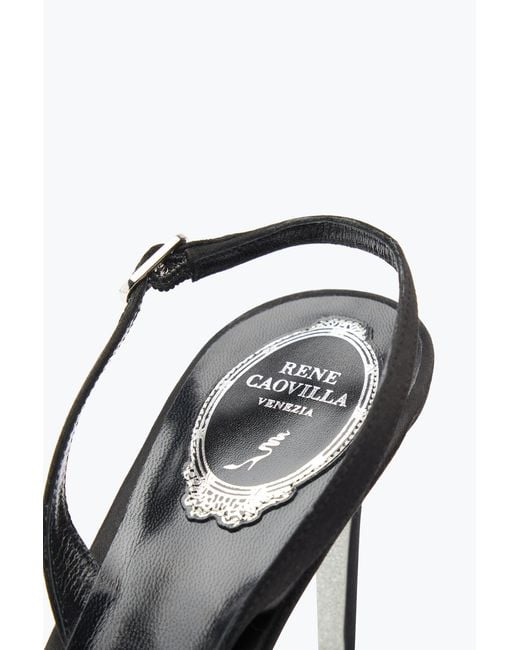 Rene Caovilla Black Barbara Slingback 80