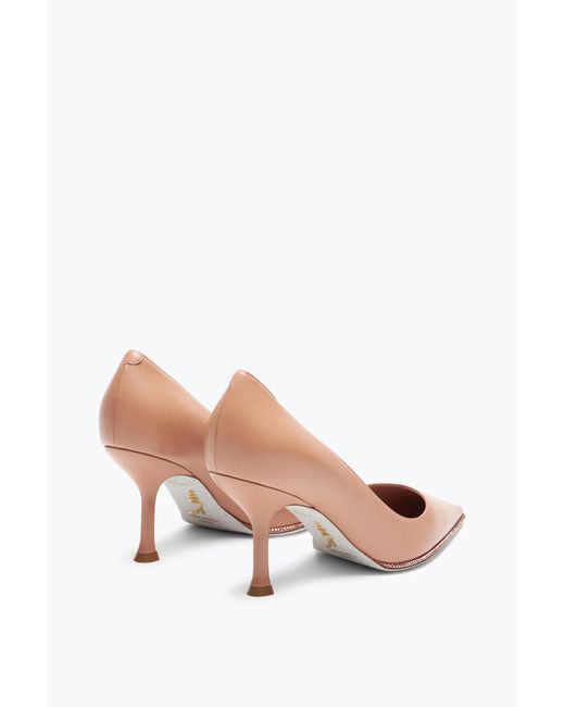 Rene Caovilla White Candice Rose Pump 80