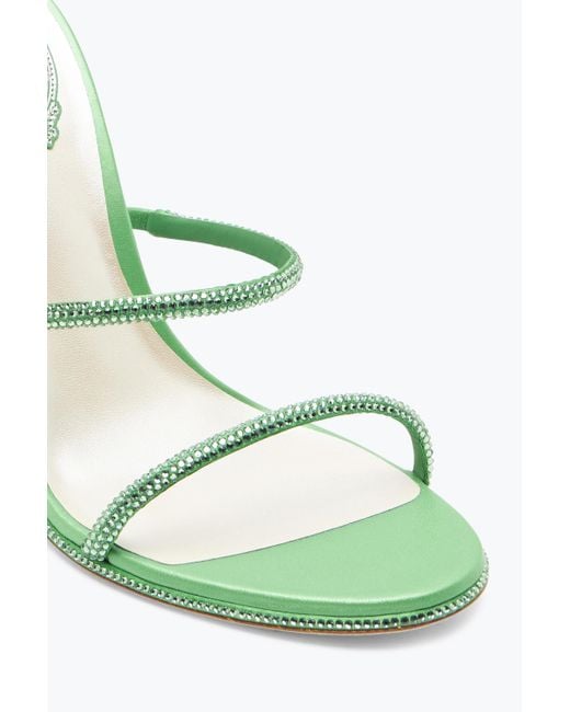 Sandalo Cleo Con Cristalli 105 di Rene Caovilla in Green