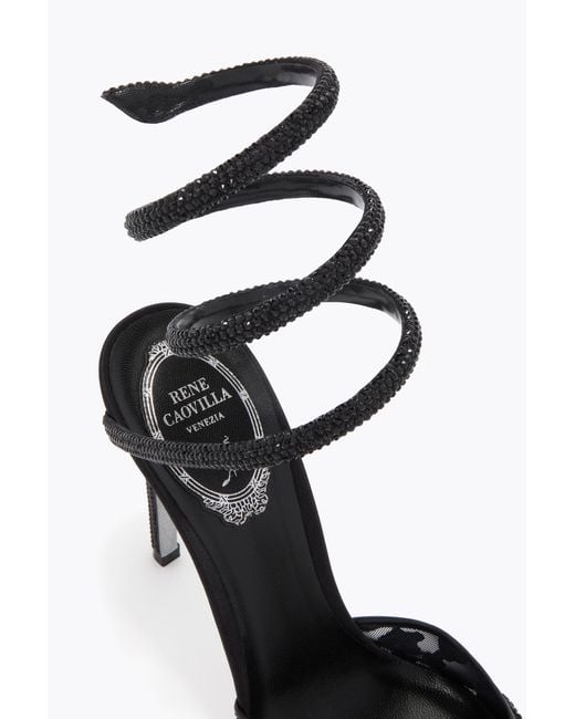Rene Caovilla Black Allura Pump 105