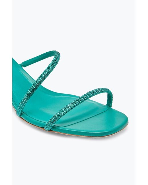 Rene Caovilla Green Cleo Crystal Emerald Sandal 35