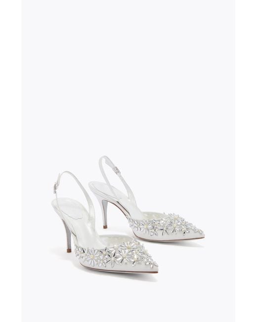 Rene Caovilla White Eva Slingback 80