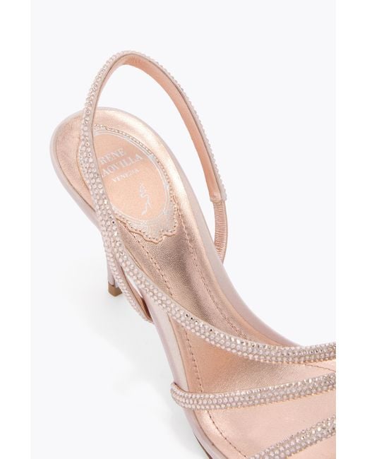Rene Caovilla White Erin Pearl Sandal 80