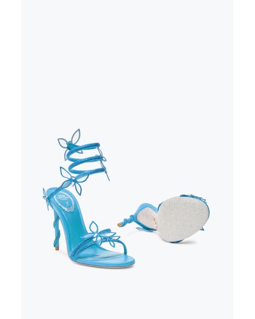 Rene Caovilla Blue Margot Butterfly Sandal 105