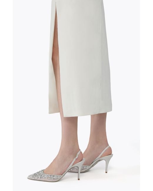 Rene Caovilla White Eva Slingback 80