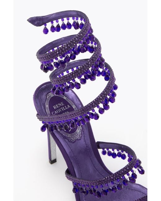 Rene Caovilla Purple Chandelier Sandal 105