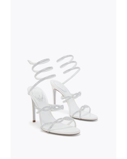 Rene Caovilla White Braid Cleo Ivory Sandal 105