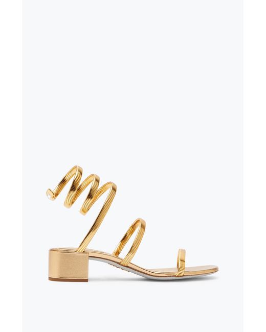 Rene Caovilla Juniper Metallic Sandal 40