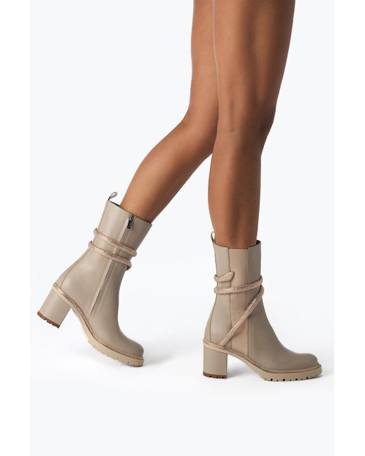 Rene Caovilla Natural Cleo Crystals Bootie 60