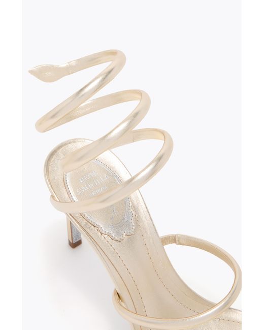 Rene Caovilla White Cleo Lemon Sandal 105