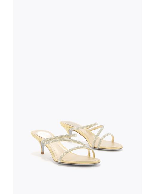 Rene Caovilla White Erin Lemon Mule 50