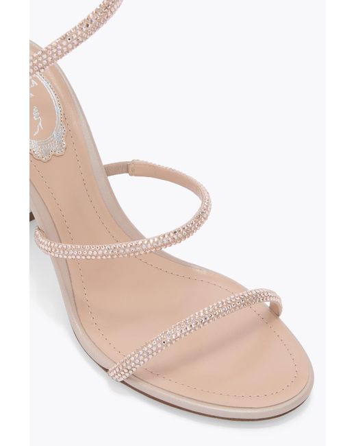 Rene Caovilla White Cleo Blush Sandal 80
