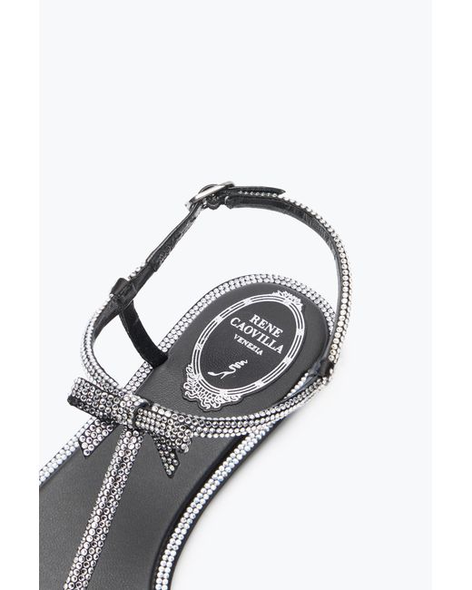 Rene Caovilla White Caterina Thong Sandal 10