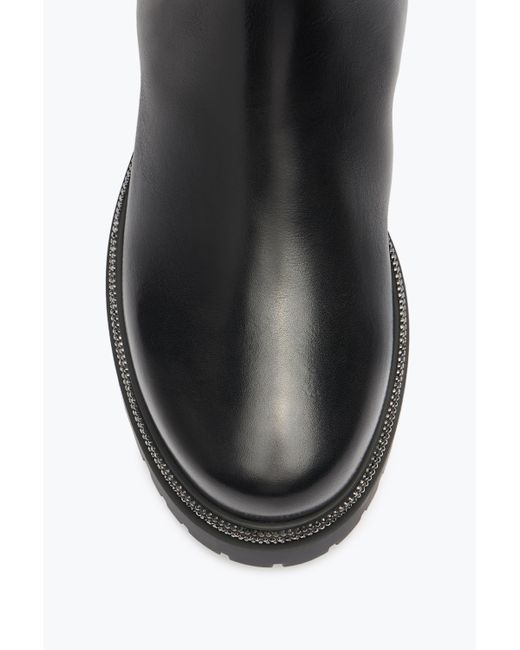Rene Caovilla Black Cleo Combat Biker Boots