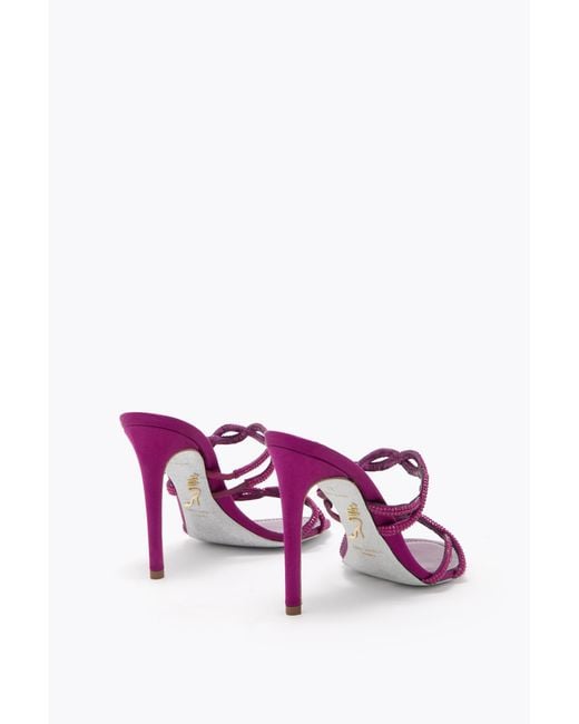 Rene Caovilla Pink Braid Porpora Mule 80