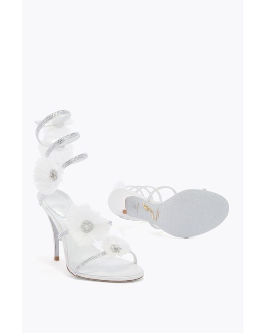 Rene Caovilla White Jolene Sandal 100