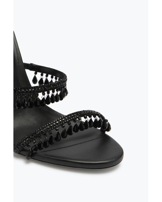 Rene Caovilla Black Chandelier Sandal 105