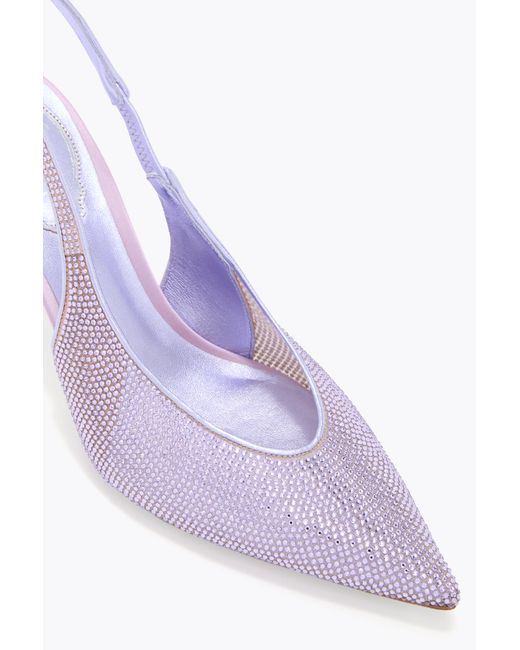 Rene Caovilla White Jinny Metallic Slingback 80