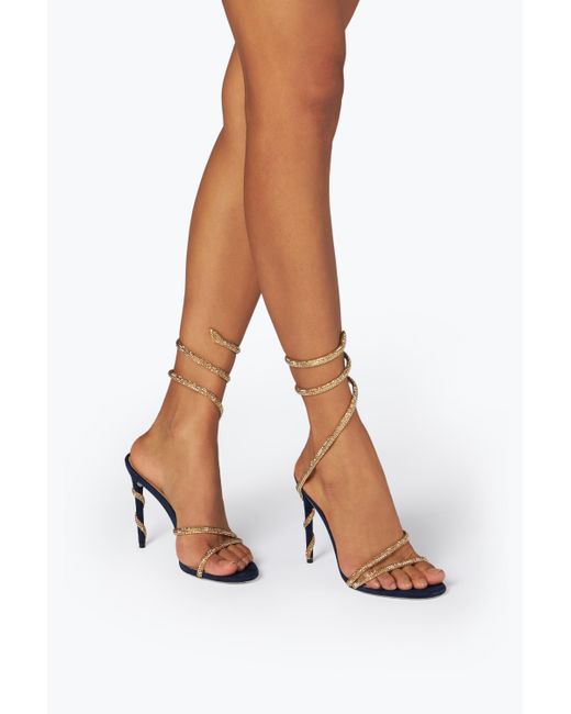 Rene Caovilla White Margot Crystal- Sandal 105