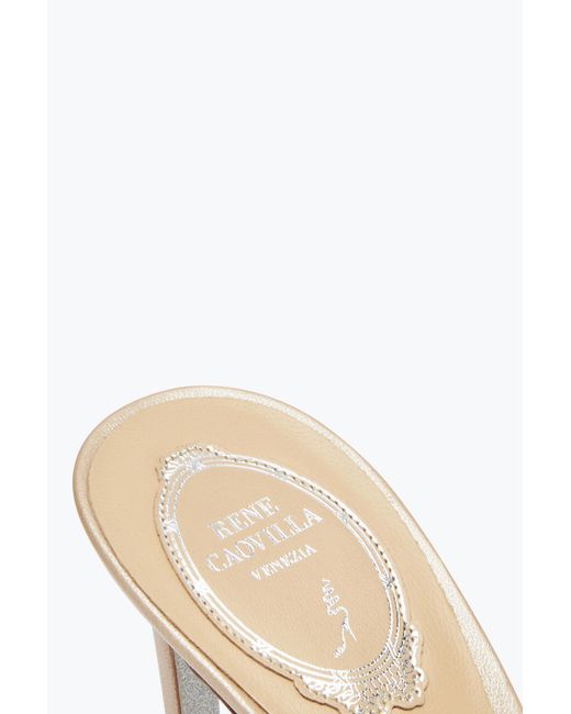 Rene Caovilla White Chandelier Ivory Slider Sandal 80