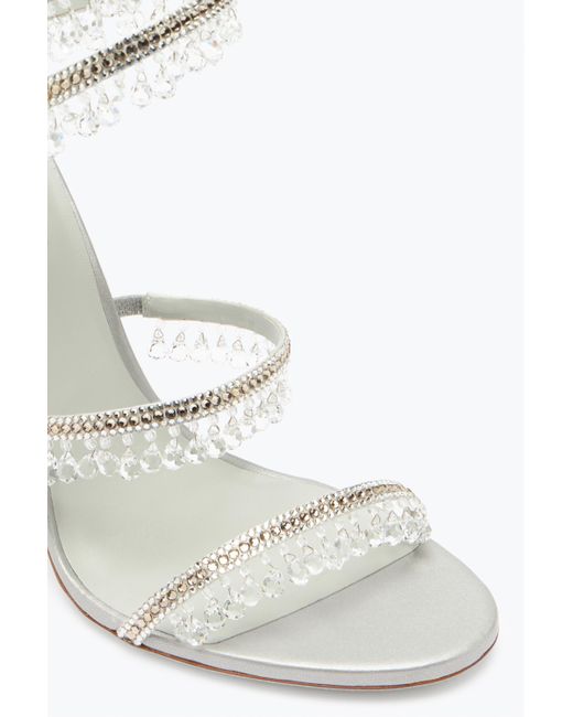 Rene Caovilla White Chandelier Sandal 105