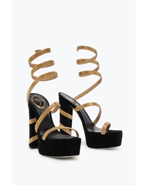 Rene Caovilla White Margot And Platform Sandal 130