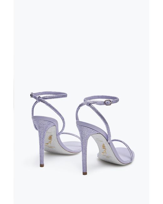 Rene Caovilla White Ellabrita Crystal Sandal 105