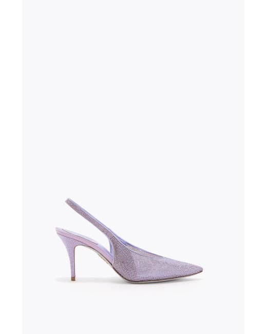 Rene Caovilla White Jinny Metallic Slingback 80