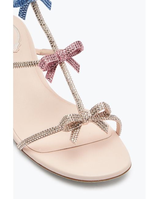 Rene Caovilla White Caterina Sandal With Crystals 40