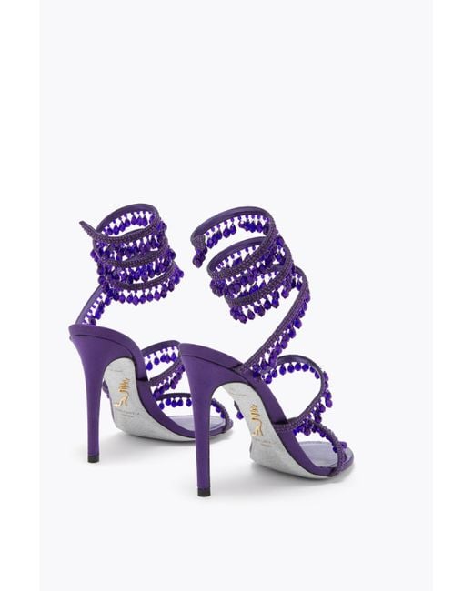 Rene Caovilla Purple Chandelier Sandal 105
