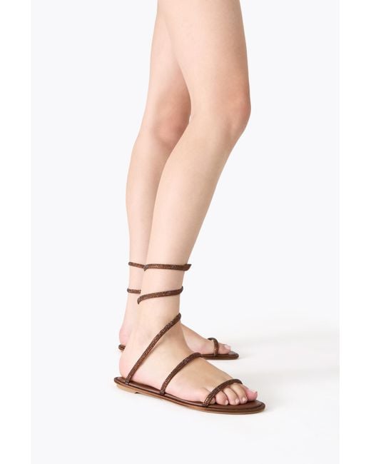 Rene Caovilla White Cleo Flat Sandal 10