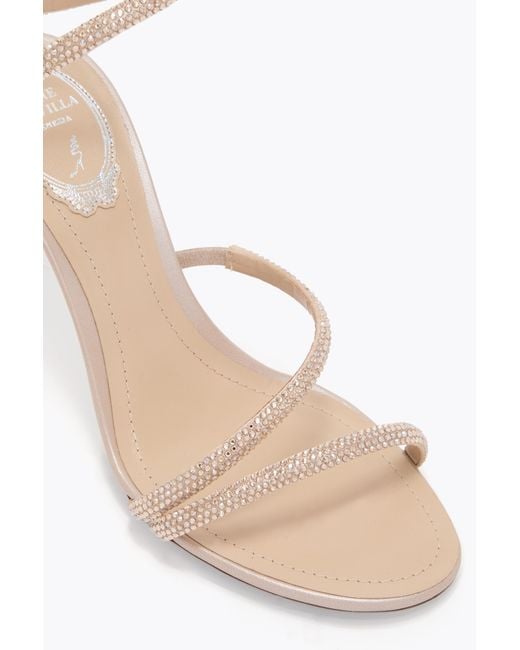 Rene Caovilla White Margot Nude Sandal 80