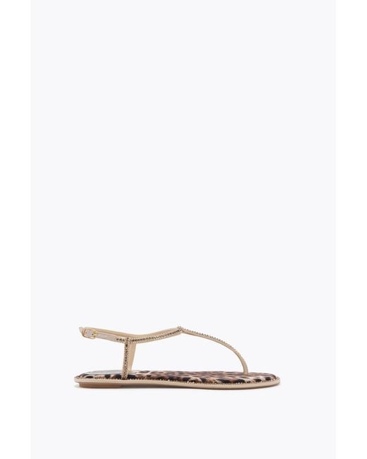 Rene Caovilla White Diana Animalier Sandal With Crystals 10