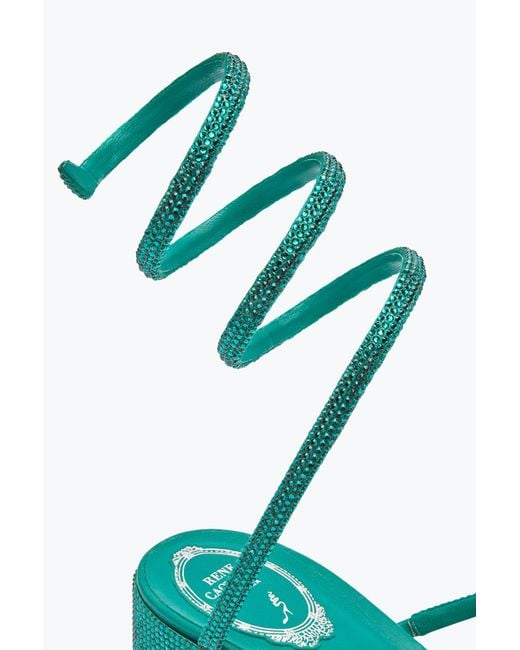 Rene Caovilla Green Cleo Crystal Emerald Sandal 35
