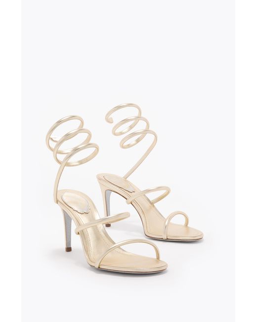 Rene Caovilla White Cleo Lemon Sandal 105