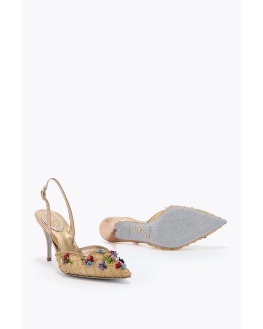 Rene Caovilla White Flora Slingback 80