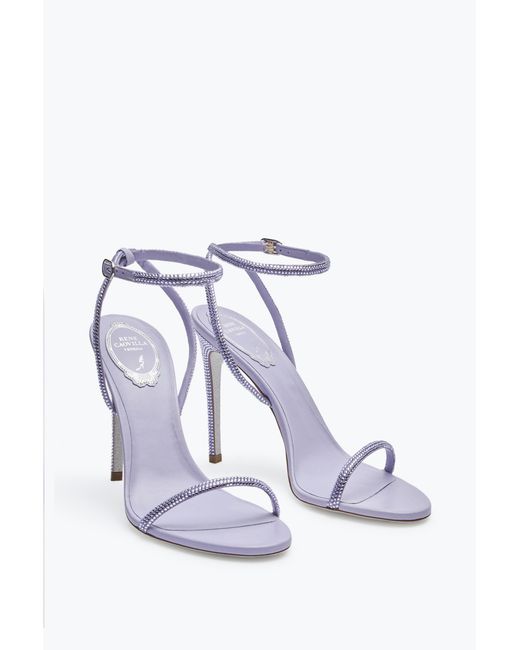 Rene Caovilla White Ellabrita Crystal Sandal 105