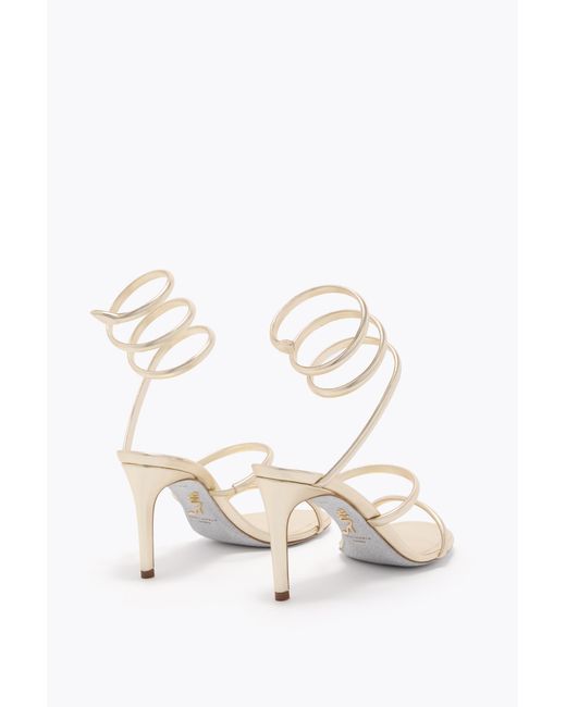 Rene Caovilla White Cleo Lemon Sandal 105