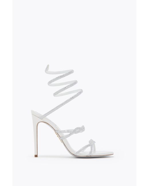 Rene Caovilla White Braid Cleo Ivory Sandal 105