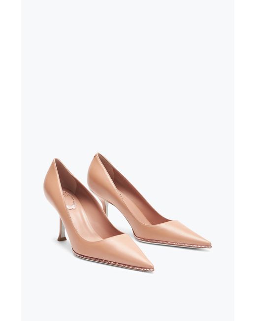Rene Caovilla White Candice Rose Pump 80