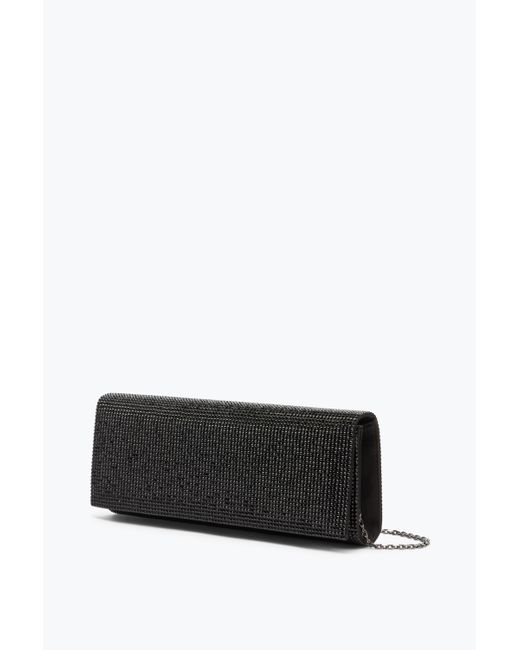 Rene Caovilla Black Zafira Clutch With All-Over Crystals