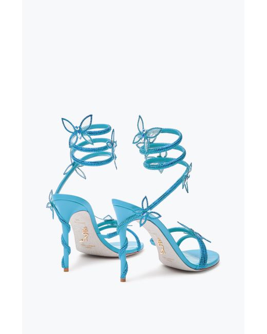 Rene Caovilla Blue Margot Butterfly Sandal 105