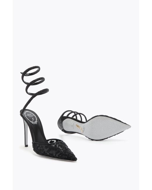 Rene Caovilla Black Allura Pump 105