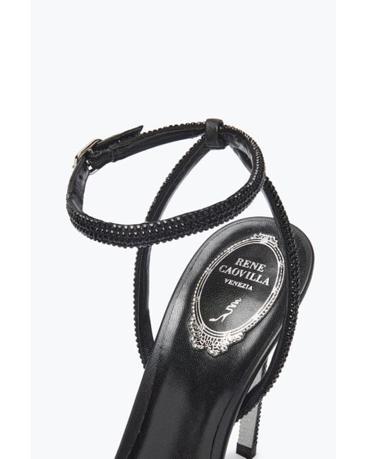Rene Caovilla White Ellabrita Crystal Sandal 105