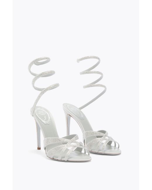 Rene Caovilla White Dania Sandal 105