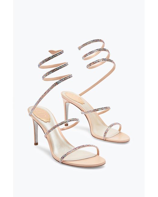Rene Caovilla White Cleo And Sandal 80