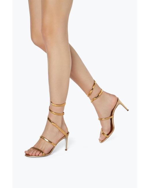 Sandale Juniper Or Métallisé 80 Rene Caovilla en coloris Metallic