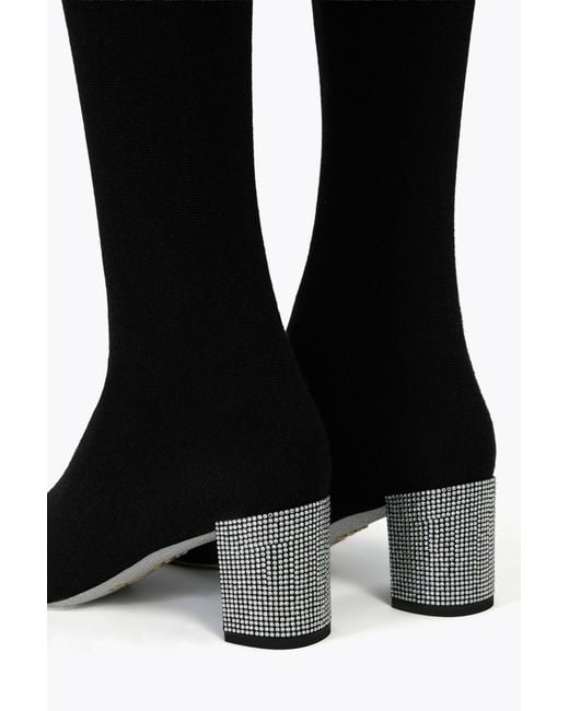 Rene Caovilla Black Sonia Cashmere Boot 60