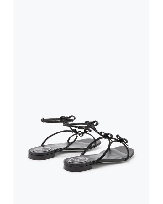 Rene Caovilla White Caterina Flat Sandal 10