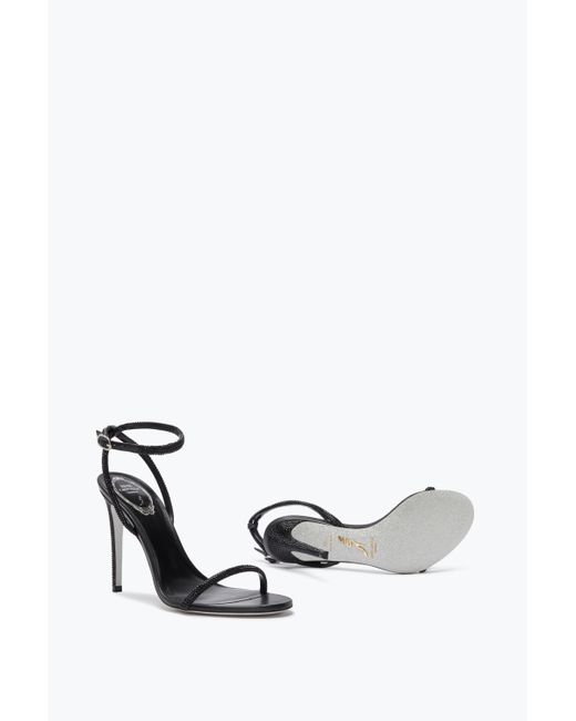 Rene Caovilla White Ellabrita Crystal Sandal 105